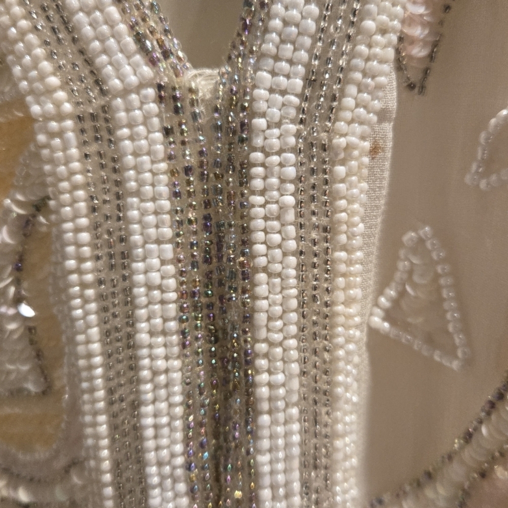 Free People Beaded Ivory and Gold Embellished Camisole - Picture 3 of 4